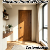 Porte intérieure WPC sur mesure, antibactérienne, résistante à l'humidité, pour hôtels, appartements et travaux d'ingénierie
