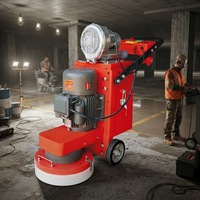 Meuleuse professionnelle pour le décapage de revêtements époxy, équipement de meulage de béton haute efficacité 220V/380V pour chantier de construction