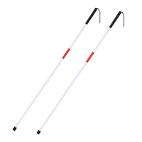Canne blanche médicale de haute qualité, pliable en 4 sections, en aluminium léger, pour la marche