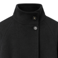 Garçon manteau d'hiver chaud laine double face dames col montant cachemire pardessus long bouton mouton double face comprend une ceinture