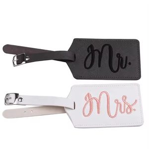 Etiqueta de Equipaje al por Mayor, Porta Tarjetas de Cuero PU, Etiqueta de Regalo Empresarial, <span class=keywords><strong>Identificador</strong></span> de <span class=keywords><strong>Maleta</strong></span> de Cuero Genuino <span class=keywords><strong>Personalizado</strong></span> - Product Image 2