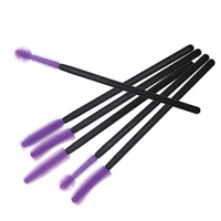 Brosse à cils multifonctionnelle en silicone pour greffe de cils, type ananas, 50 pièces/paquet, portable, vente en gros d'usine