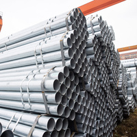 Tubería de Acero Galvanizado por Inmersión en Caliente de 1/2-8 Pulgadas SCH40 BS1387, Tubo Redondo GI ASTM A53 Pre-Galvanizado ERW para Agua, Gas y Andamios