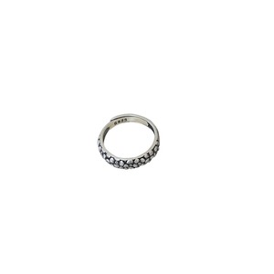 S925 Pure <b>Silver</b> Flower Pattern <b>Ring</b> Open Design Unisex Everyday Wear Jewelry - Product Image 5