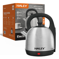 Bouilloire électrique en acier inoxydable HALEY 4.0L 1500W, grande capacité, ébullition rapide, arrêt automatique, pour usage domestique