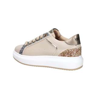 Zapatillas deportivas Keys Donna K 11201 de lona color topo, zapatos modernos - Product Image 3