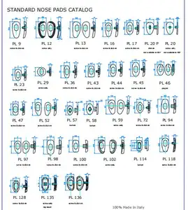 100% 이탈리아 제 NOSE PAD 안경 부품 고품질 코 패드 도매 공급