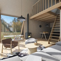 Maisonnette de jardin préfabriquée Quacent Sips Tiny Home, maisonnette préfabriquée en kit, maison préfabriquée luxueuse en acier léger, maisons en métal.
