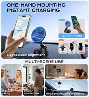 Chargeur de voiture sans fil OEM avec logo personnalisé, base magnétique 15W 3200gf, emballage personnalisé pour votre marque