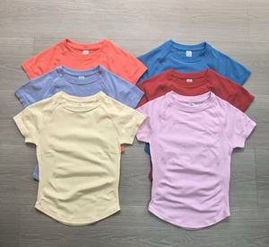 เสื้อยืดออกกำลังกายผู้หญิง แขนสั้น ระบายอากาศ แห้งเร็ว ซับเหงื่อ ไร้ตะเข็บ เหมาะสำหรับฟิตเนส โยคะ ขายดี - Product Image 1