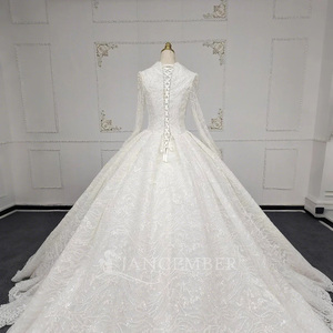 Jancember ANY32 elegante marfil lentejuelas imperio vestido de baile Vestidos de Noche de boda - Product Image 6