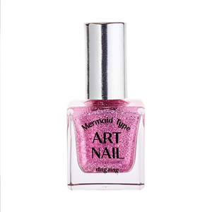 Esmalte de Uñas Tipo Sirena, 13 ml, Color Rosa Brillante, Diseño de Anillo - Product Image 2