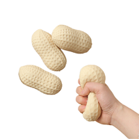 Jouet créatif anti-stress en caoutchouc en forme d'arachide, comestible, amusant, gadget sensoriel pour soulager l'anxiété