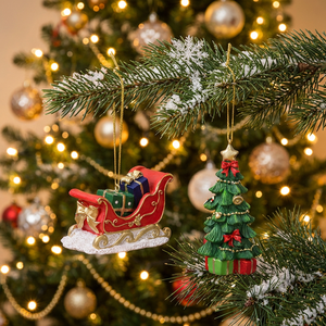 Adorno <span class=keywords><strong>Navideño</strong></span> <span class=keywords><strong>de</strong></span> Resina Cascanueces con Trineo, Árbol y Bastón <span class=keywords><strong>de</strong></span> Caramelo para Decoración Navideña del Hogar, Regalo, Oferta Redeco - Product Image 1