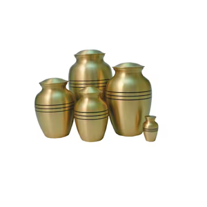 Urna de cremación de Ángel de latón azul brillante grande de diseño moderno Memorial para adultos de calidad de suministros funerarios de la India - Product Image 3