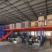 Plateforme de Stockage Industrielle à Double Niveau en Acier pour Bureau et Entrepôt
