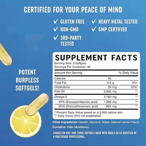 Visolie Softgels Supplement 500Mg 1000Mg Vegetarische Omega 3 Visoliecapsules - Product Image 3