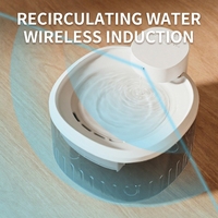 Distributeur d'eau double cycle pour animaux de compagnie, à faible MOQ, avec structure détachable, anti-fuite et débit sécurisé, pour la vente au détail en magasin de matériel pour animaux hors ligne