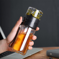 Bouteille à emporter pour sportif en plein air, infuseur à thé en verre pour infusion à boire, pour le voyage