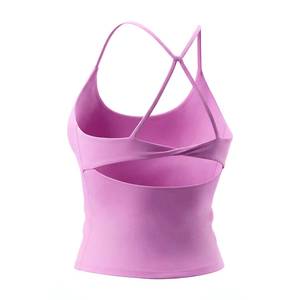 Top Deportivo Casual de Yoga con Espalda Cruzada, Sexy y de Alta Elasticidad para Mujer, Camiseta sin Mangas de Spandex/Nylon que Absorbe el Sudor - Product Image 2