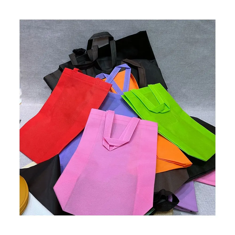 Custom logo Free Sample wholesale china wholesale colorful non woven tote bag non-woven shopping bag with handle