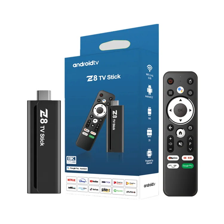 2023 Neuer TV-Stick Android 12 Z8 ATV H618 mit BT-Sprach fernbedienung 5G Wifi 4k 4GB 32GB Smart Fire TV Android-Box Set-Top-Box