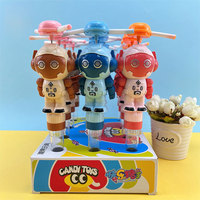 Sucettes en gros avec musique et lumière, jouets robots en plastique, bonbons surprises, sucettes en gelée, bonbons durs, cadeaux de dessins animés pas chers pour enfants