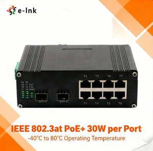 Switch PoE Industriale Rinforzato con 8 Porte Gigabit PoE+ e 2 Porte in Fibra, Supporta Ambienti Difficili fino a 80 ° C - Product Image 3