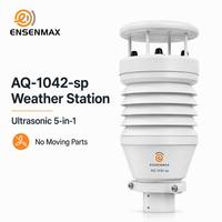 Anemómetro Ultrasónico 5 en 1 ENSENMAX AQ-1042-sp, Sensor de Velocidad y Dirección del Viento, RS485 Modbus para Ciudad Inteligente
