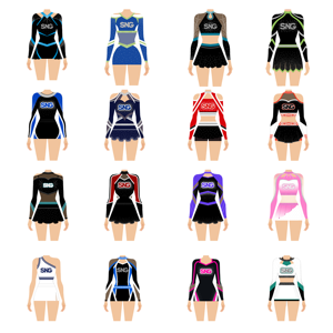 ชุดฝึกซ้อมเชียร์ลีดเดอร์ประดับเพชรเทียม สีกรมท่า ขาว ส้ม แผ่นลายสำหรับรีดติด บริการรับผลิตตามแบบ (OEM) ลายพิมพ์แบบรีดร้อนสำหรับเชียร์ลีดเดอร์ - Product Image 4