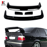 Aileron de pare-chocs arrière de haute qualité en ABS, simple niveau, noir brillant pour BMW Série 3 E36 1990-1998, kit carrosserie, accessoire automobile