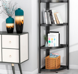 Estante de Almacenamiento Triangular Plegable, para Baño, Cocina, Estante de Almacenamiento para Huecos, sin Perforaciones, Estante de Almacenamiento de Múltiples Niveles - Product Image 3