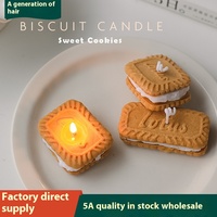 Vente en gros Bougie parfumée écologique Aromathérapie Cire de soja Caramel Biscuit Bougie Boîte cadeau Sandwich