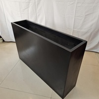Maceta Metálica Moderna Minimalista Cuadrada para Exteriores con Recubrimiento en Polvo para Plantas de Jardín, Flores y Plantas Verdes