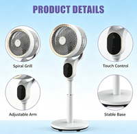 Ventilateur sur pied à circulation d'air réglable à 360 degrés avec télécommande, minuterie de 7 heures, ventilateur de refroidissement électrique pour la maison et le bureau