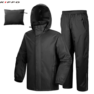 Kippo Luxe hommes Style classique combinaison de <span class=keywords><strong>pluie</strong></span> compressible imperméable Golf randonnée cyclisme équipement de <span class=keywords><strong>chasse</strong></span> avec 2 pièces vestes pantalons - Product Image 5
