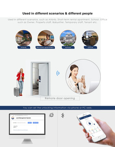 Orbita אבטחה ללא keyless tuya wifi app סיסמא דיגיטלית ביומטרי חכם דלת טביעת אצבע דלת פלדה זיכרון דלת פלדה - Product Image 5