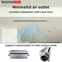 Boîte de distribution d'air galvanisée en acier pour diffuseur linéaire à fentes, boîte de distribution d'air isolée pour système HVAC monté au plafond