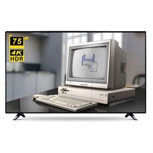 โรงงานผลิตทีวี OEM จากจีน ทีวีสมาร์ททีวีคุณภาพดีที่สุด ขนาด 75 นิ้ว ทีวี 4K HD 75 85 100 นิ้ว จอแบน ความคมชัดสูง สมาร์ททีวี - Product Image 2