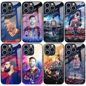 Coque <span class=keywords><strong>de</strong></span> téléphone en verre pour iPhone 17 Pro Max, protection anti-traces <span class=keywords><strong>de</strong></span> doigts, motif <span class=keywords><strong>Messi</strong></span>, pour fans <span class=keywords><strong>de</strong></span> football, modèle 2026 - Product Image 1