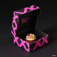 Boîtes à pâtisserie personnalisées écologiques 12 pièces Emballage de boulangerie en papier en gros avec fenêtre Boîte à dessert recyclable pour cupcakes