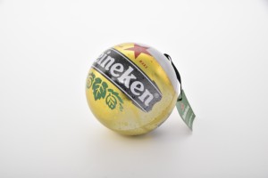 Récipients d'emballage de cadeaux souvenirs de boule d'ornement en métal rond de style moderne avec étiquette volante d'impression offset 135mm - Product Image 5