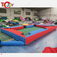 Mesa de Billar Inflable de Tela Oxford, Juego de Snookball con Soplador de Aire, Bolas de Snooker, Diversión de Billar y Fútbol, para Exteriores, para 10 Personas