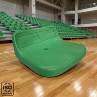 Siège de tribune rembourré en HDPE à dossier bas St-58, résistant aux UV, en plastique, pour stade, emballage en sac, pour terrains de sport extérieurs