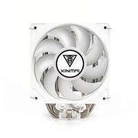 Refroidisseur de processeur XINMAI 4 Heat Copper Pipe pour Intel 1851/1700/1200/115x AMD AM5/AM4, ventilateur de refroidissement silencieux 120 mm avec éclairage RGB