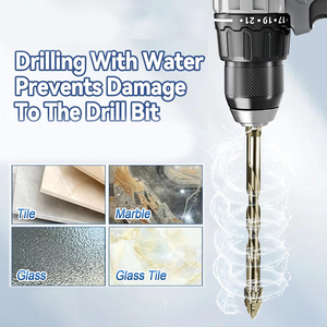 Mũi khoan răng cưa Bốn khe chất lượng cao, làm bằng cacbua vonfram, thích hợp để mở lỗ trên kính, gạch và sứ - Product Image 6