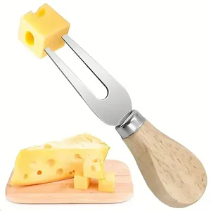 Ensemble de 4 couteaux à fromage jetables en acier inoxydable, outils de cuisine, mini spatule à gâteau, épandeur de beurre, résistant à la chaleur - Product Image 5