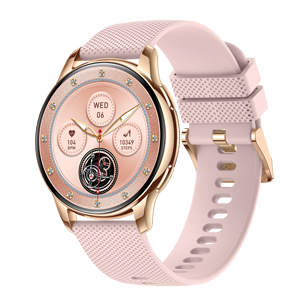 <span class=keywords><strong>Smartwatch</strong></span> Y11 <span class=keywords><strong>con</strong></span> Due Cinturini, Display AMOLED da 1.32", Chiamate BT, Monitoraggio Salute Femminile, <span class=keywords><strong>Orologio</strong></span> Intelligente da Donna <span class=keywords><strong>in</strong></span> <span class=keywords><strong>Acciaio</strong></span> Dorato - Product Image 2