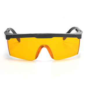 Lunettes de sécurité de laboratoire légères (30g) orange, bloquant la lumière LED bleue et violette 405nm 460nm, verres orange, pour blanchiment dentaire, OEM - Product Image 4