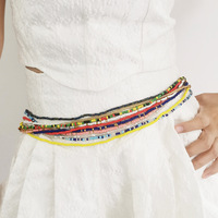 Chaînes de taille et de corps bohèmes en perles de rocaille YWJC en gros, ceinture chaîne tendance pour femme